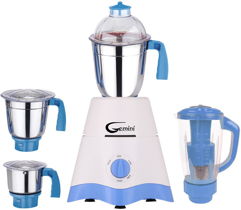 Gemini TA Star MG17-TA-STR-310 600 W Juicer Mixer Grinder(White, Blue, 4 Jars) Gemini TA Star MG17-TA-STR-310 600 W Juicer Mixer Grinder(White, Blue, 4 Jars)