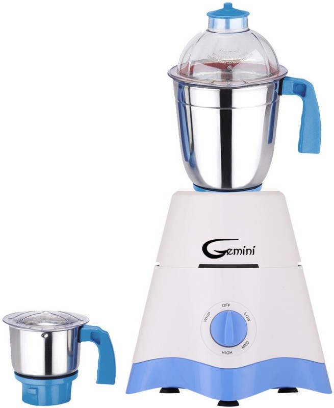 Gemini TA Star MG17-TA-STR-250 600 W Mixer Grinder(White, Blue, 2 Jars)