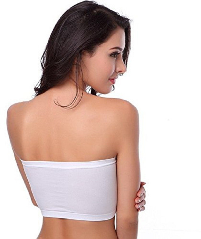 pink prachi byPRACHI PADDED TUBE BRA Girls Tube Lightly Padded Bra(White)