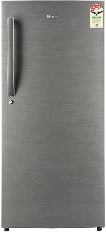Haier 195 L Direct Cool Single Door 4 Star Refrigerator(Brushline Silver, HRD - 1954BS-R/E // 1954CBS-E)