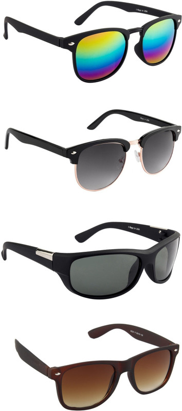 Irayz Wayfarer Sunglasses(Multicolor, Brown)