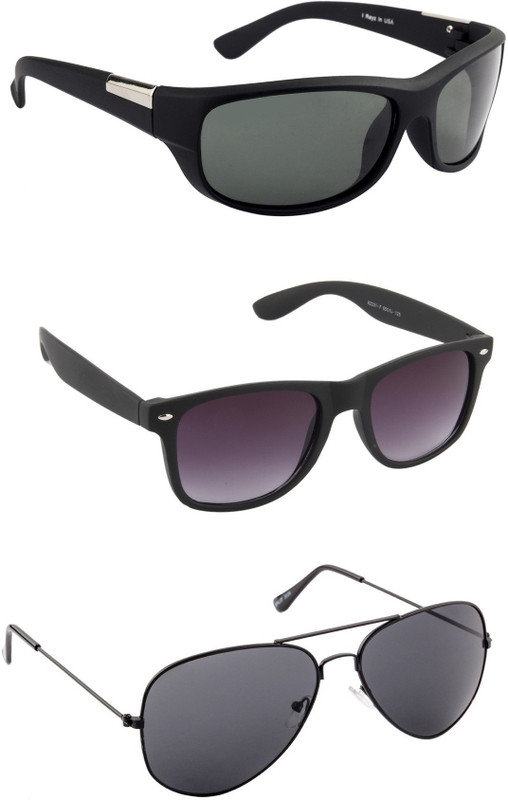 Irayz Wayfarer Sunglasses(Violet, Black)