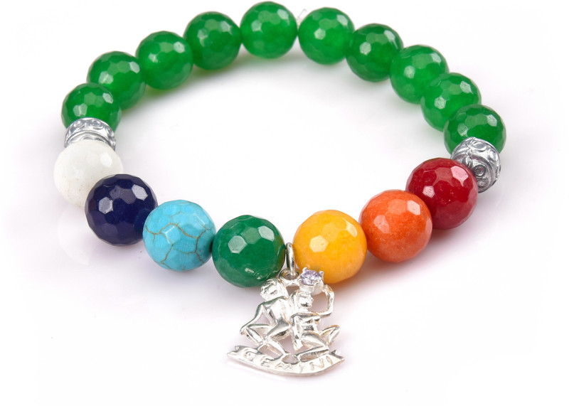 zodiacs yoga Stone Beads Charm Bracelet