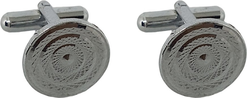 bezel Brass Cufflink(Silver)