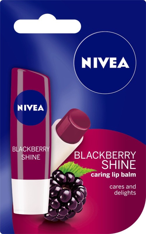 Nivea Shine Caring Lip Balm Black Berry Shine(Pack of: 1, 4.8 g)