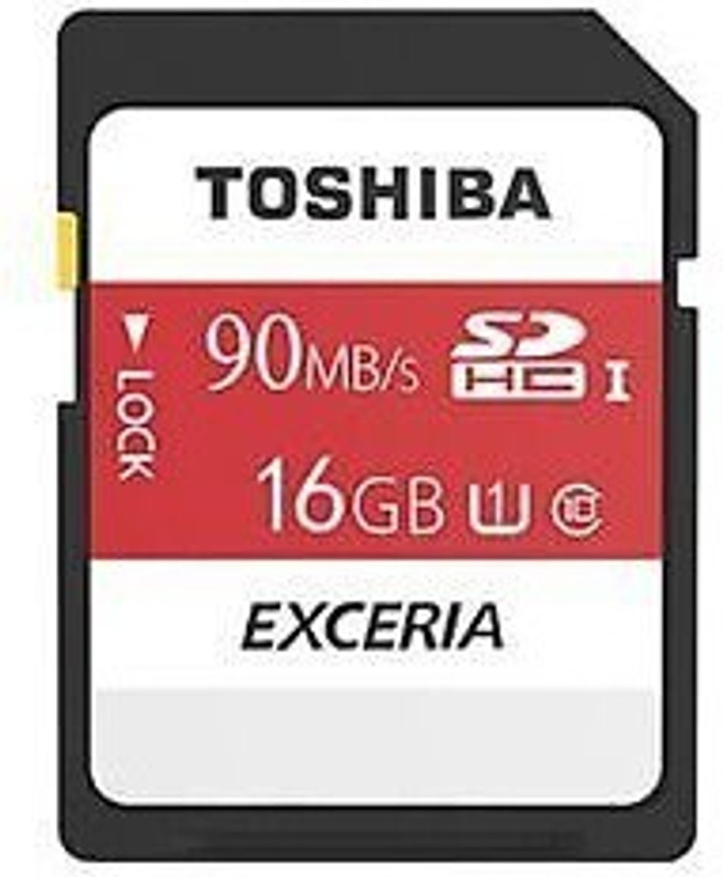 Toshiba EXCERIA 16 GB SDHC Class 10 90 MB/s Memory Card