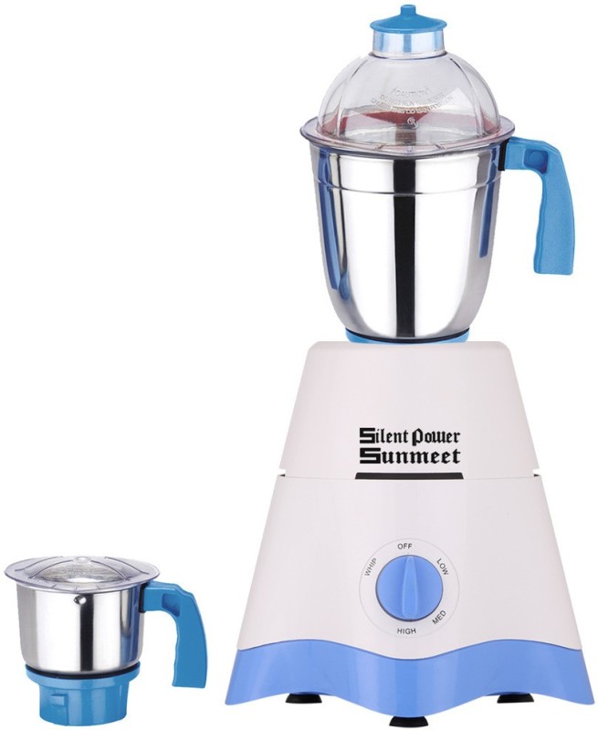 SilentPowerSunmeet TA Star MG17-TA-STR-245 600 W Mixer Grinder(White, Blue, 2 Jars)