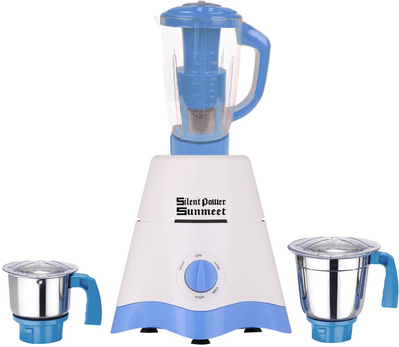 SilentPowerSunmeet TA Star MG17-TA-STR-285 600 W Juicer Mixer Grinder(White, Blue, 3 Jars)