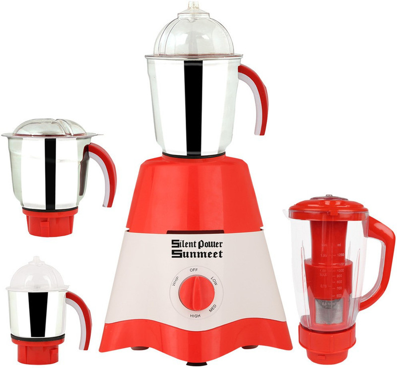 SilentPowerSunmeet TA Star MG17-TA-STR-65 600 W Juicer Mixer Grinder(Red, White, 4 Jars)