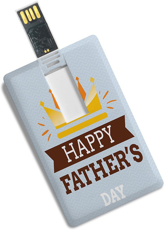 100yellow Credit Card Shape Happy Father’s Day Print 16GB Fancy /Data Storage -Gift For Dad 16 GB Pen Drive(Multicolor)