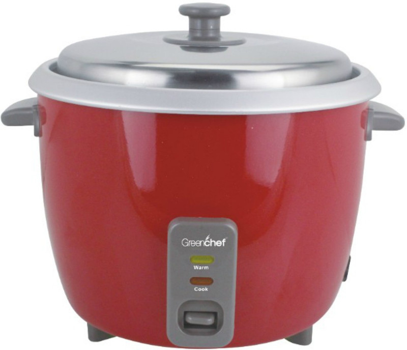 Greenchef RC18CR Electric Rice Cooker with Steaming Feature(1.8 L, Red)