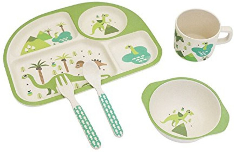 LuvLap Luvlap bamboo green dining set - bamboo(Green)