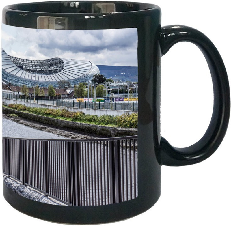 Arkist aviva stadium dublin wallpaper Black Ceramic Mug(340 ml)
