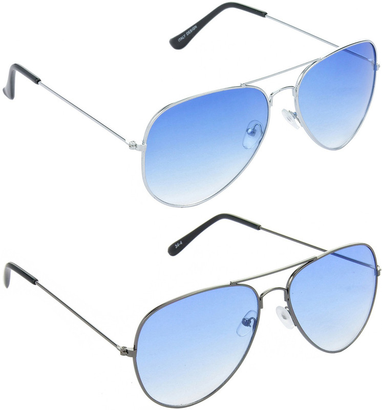 Hrinkar Aviator Sunglasses(Blue, Blue)