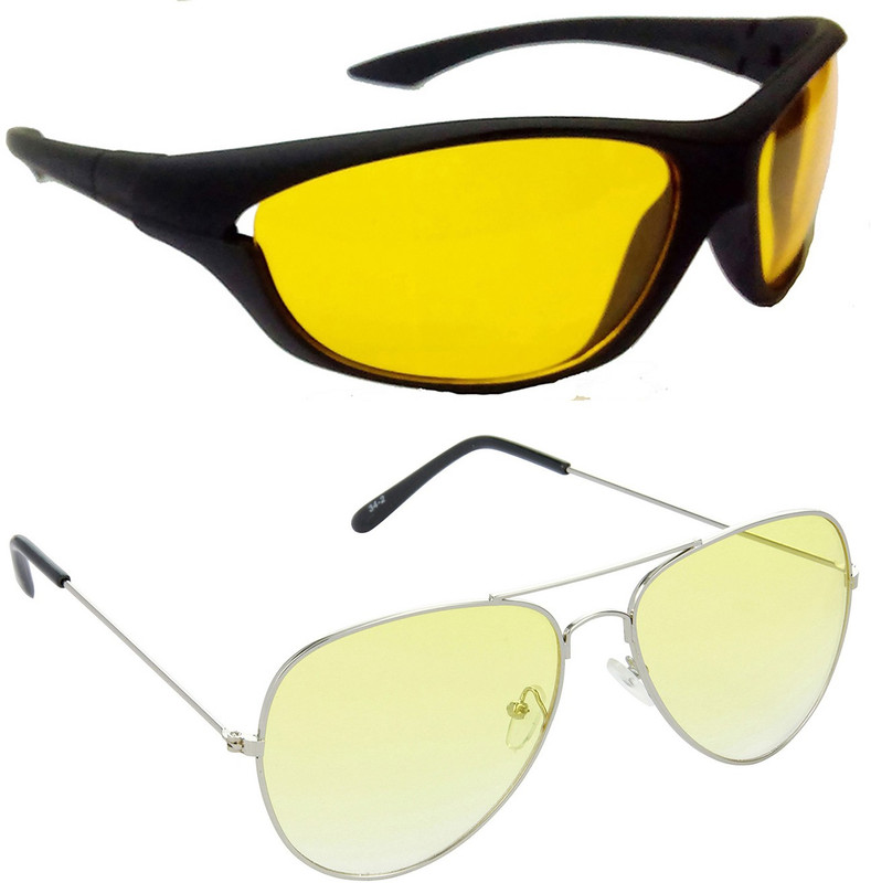 Hrinkar Sports Sunglasses(Yellow, Yellow)