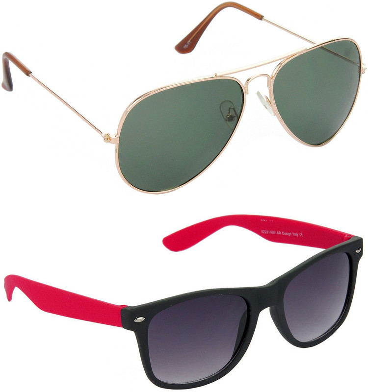 Hrinkar Aviator Sunglasses(Green)