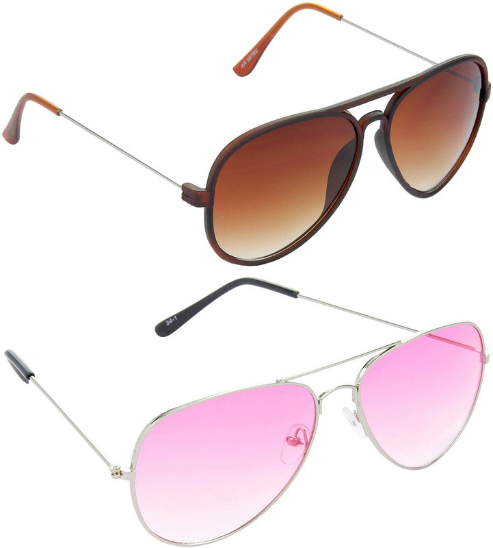 Hrinkar Aviator Sunglasses(Brown)