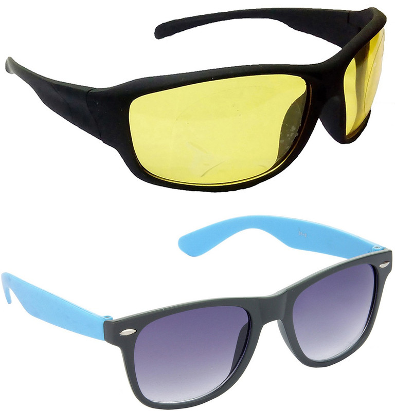 Hrinkar Sports Sunglasses(Yellow, Grey)