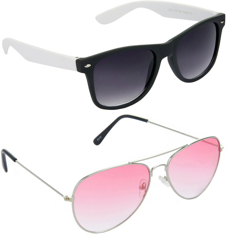 Hrinkar Wayfarer Sunglasses(Grey, Red)