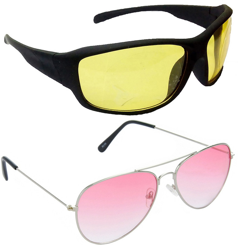 Hrinkar Sports Sunglasses(Yellow, Red)