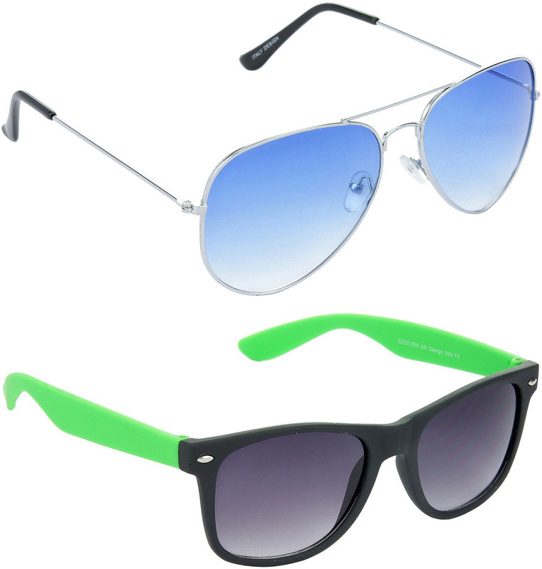Hrinkar Aviator Sunglasses(Blue)