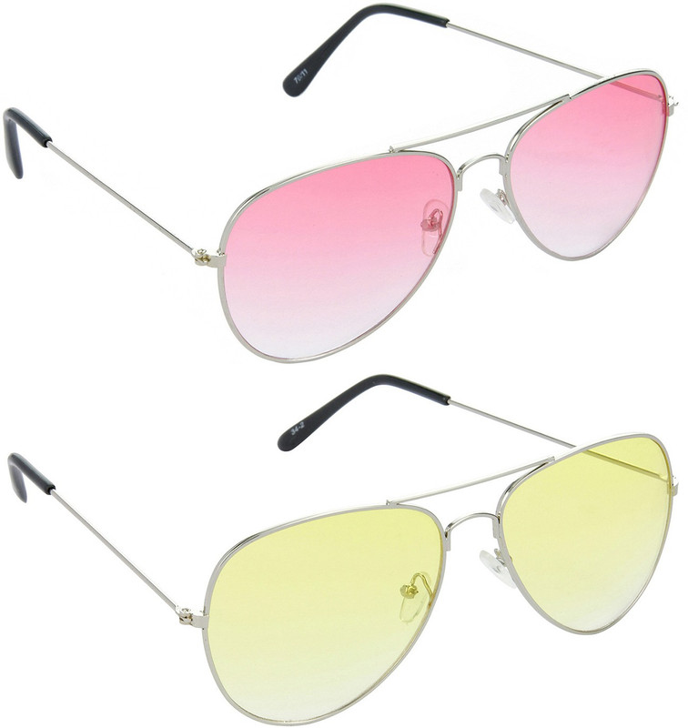Hrinkar Aviator Sunglasses(Red)
