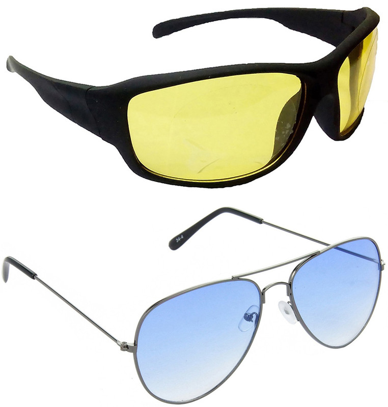 Hrinkar Sports Sunglasses(Yellow, Blue)