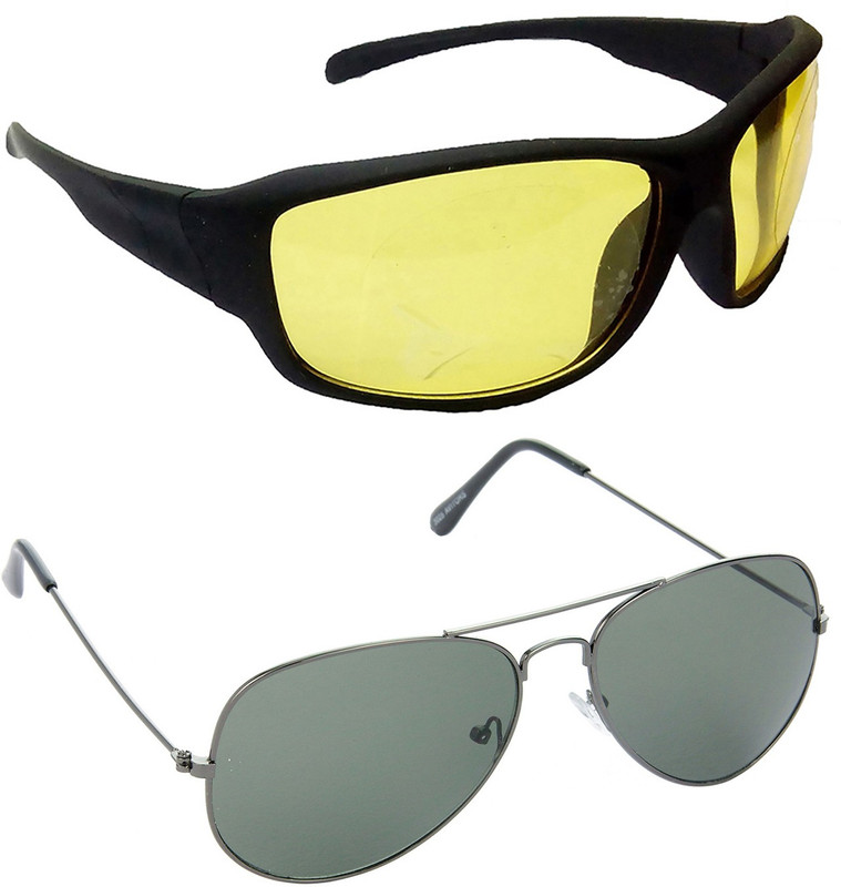 Hrinkar Sports Sunglasses(Yellow, Green)
