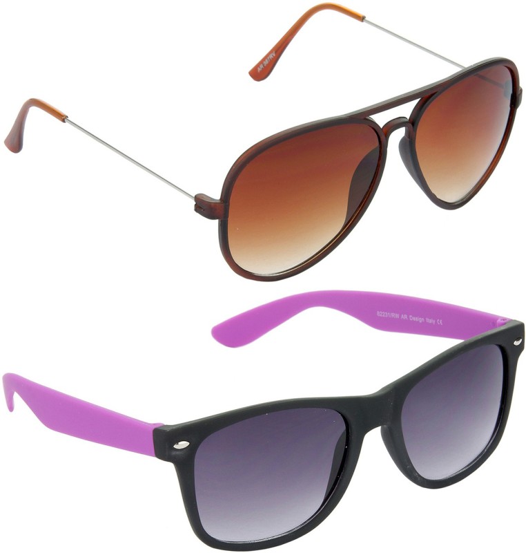 Redleaf Aviator, Wayfarer Sunglasses(Brown) RS.371 (88.00% Off) - Flipkart