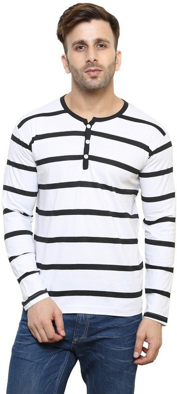 Leana Printed Men Round or Crew White T-Shirt