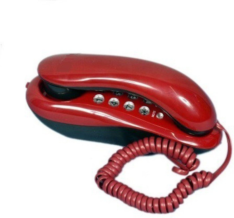 vepson KX-T333 Greco Button Telephone Corded Landline Phone(Red)