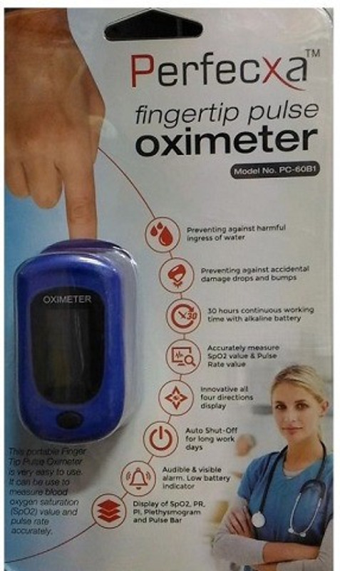 perfecxa PC-60B1 Pulse Oximeter(Blue)