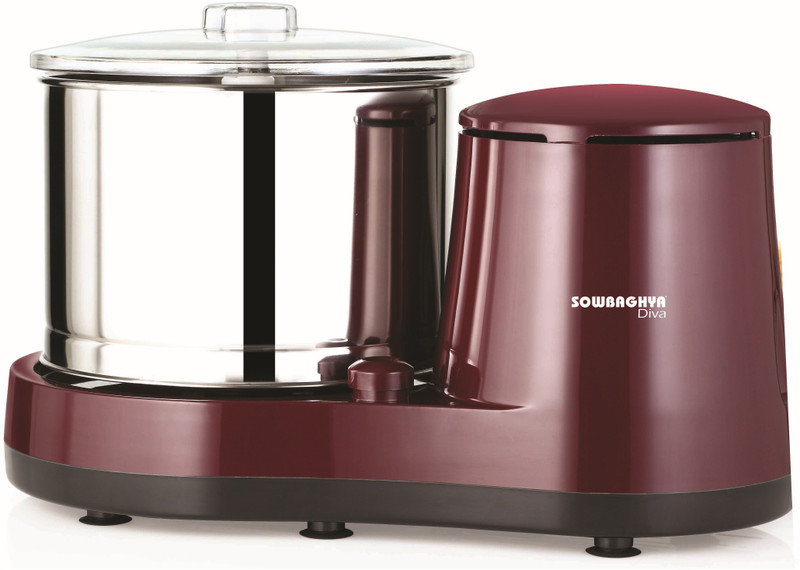 sowbaghya Diva 2 Ltr Wet Grinder(Maroon)