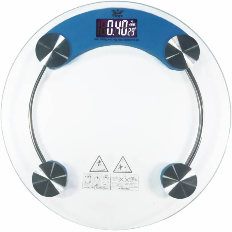 Sanaya Virgo 8 MM personal weighing scale with LED LIGHT DISPLAY AND BATTERY INDICATOR Weighing Scale(Blue, Pink)