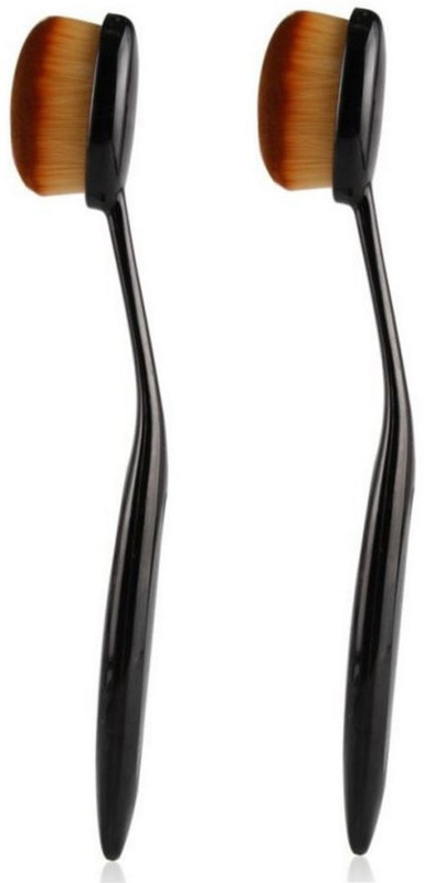 Kelley Make Up Foundation Powder Concealer Oval Blending Blush Brush(Pack of 2)