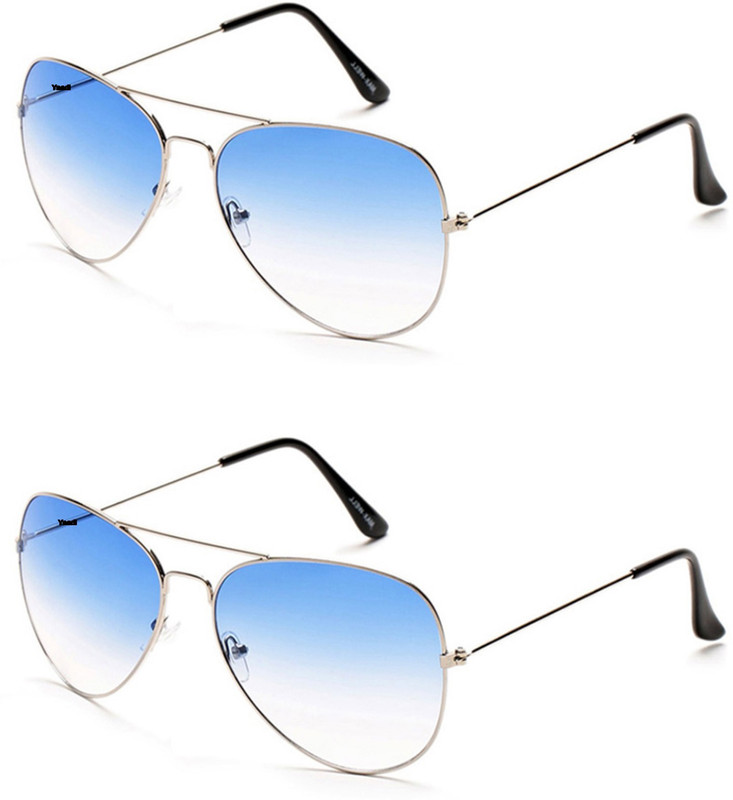 Yaadi Aviator Sunglasses(Blue, Blue)
