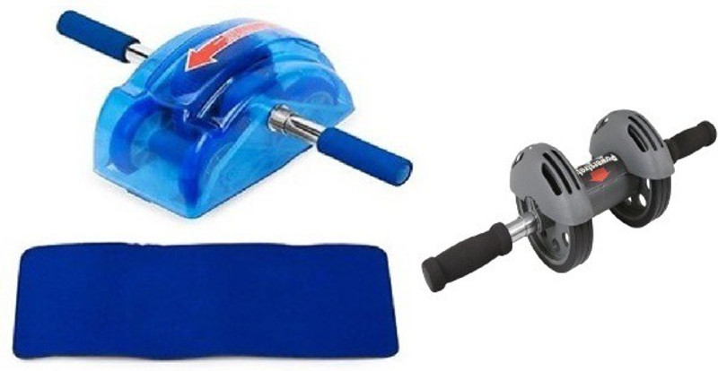 ShopyBucket Combo of Ab Roller With Mat & Power Slider Home Gym Kit