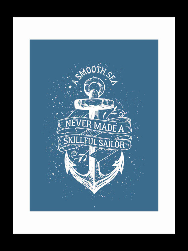 ravgar Risks make a person tough & resourceful in life. Learn from the sailors. Canvas Painting Wall Art [16 x 20 inch] Framed Cotton Fine Grain Primed Canvas Board (Set of 1)(Multicolor)