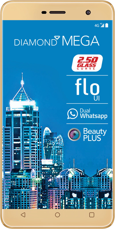 Celkon Diamond Mega 4G (Gold, 16 GB)(2 GB RAM)