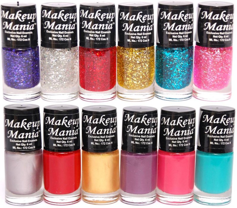 Makeup Mania Exclusive Nail Polish Set of 12 Pcs. Multicolor MM-92(Pack of 12)
