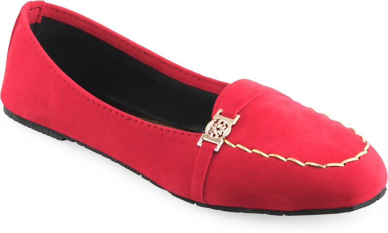 Shoe Lab Loafers For Women(Red)