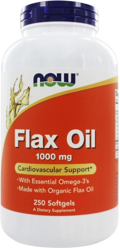 Now Foods Flax Oil 1000 mg - 250 Softgels(250 No)
