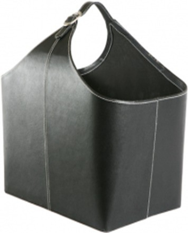 artikle 1 Compartments Leather Magazine Holder(Black)