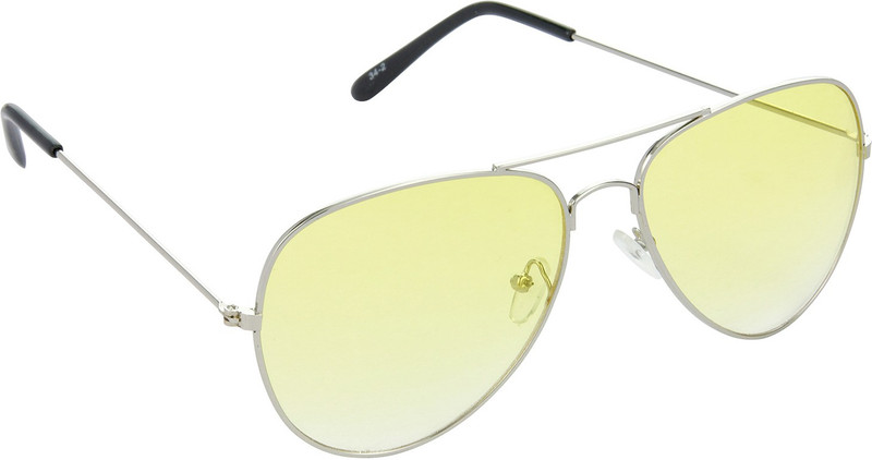 Hrinkar Aviator Sunglasses(Yellow, Clear)