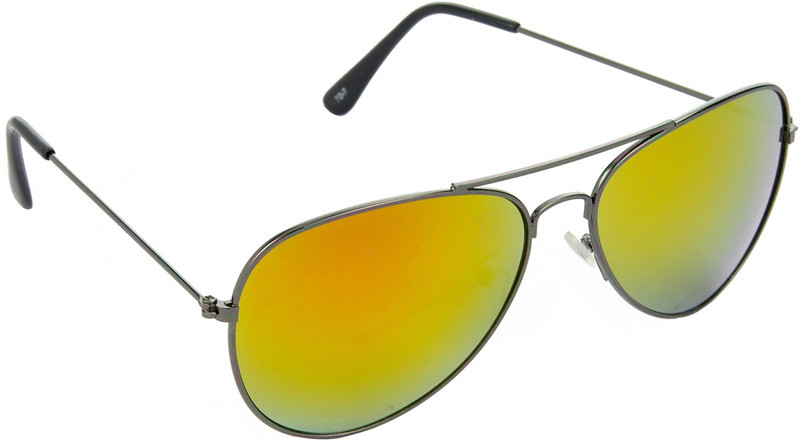 Hrinkar Aviator Sunglasses(Yellow, Golden)
