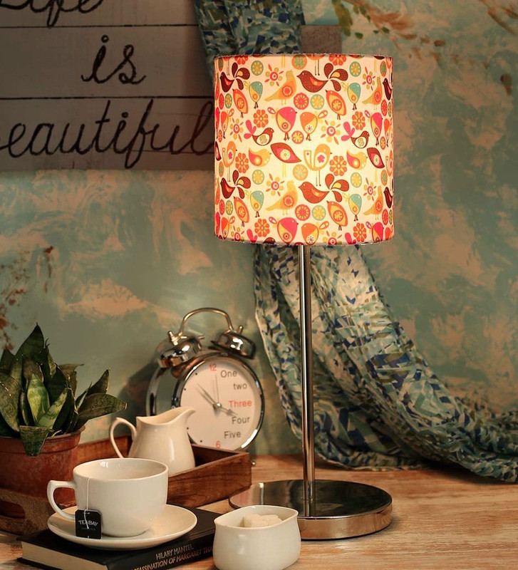 green girgit Colorful Bird Table Lamp(51 cm, Multicolor)