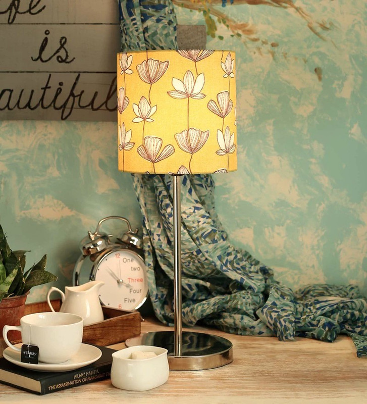 green girgit Mustard FLora Table Lamp(51 cm, Multicolor)