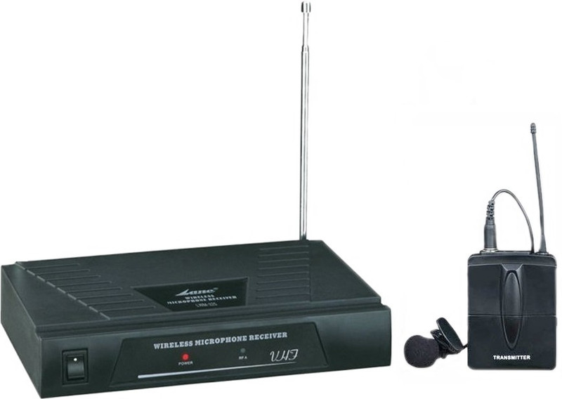 Medha Professional Vhf Series Wireless / Cordless Tie/Clip/Collar Microphone 220 W AV Power Amplifier(Black)