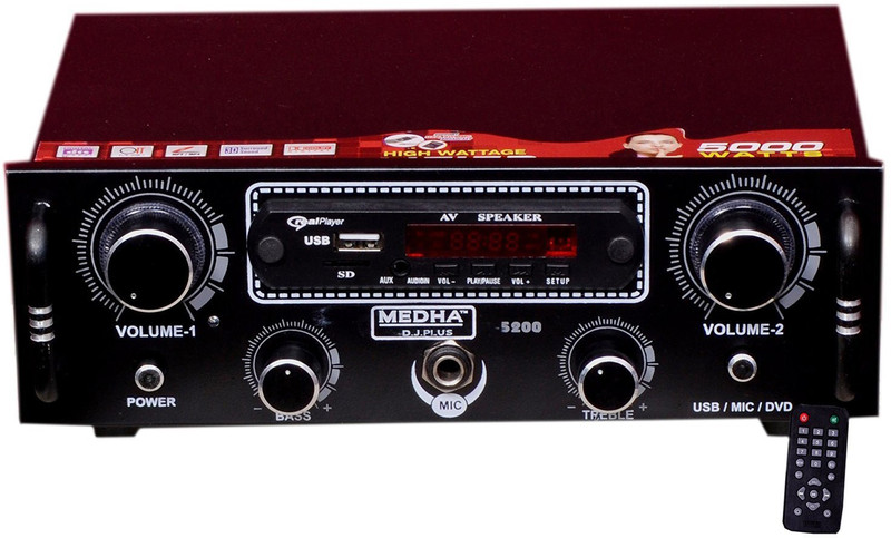 Medha Car Home Stereo Audio - MP3 Music Player USB, Bluetooth ,FM Radio, Aux IN 50 W AV Power Amplifier(Black)