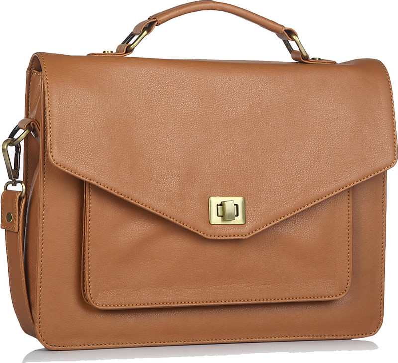 Gauge Machine Gauge Machine Tan Briefcase Small Briefcase - For Men & Women(Beige)